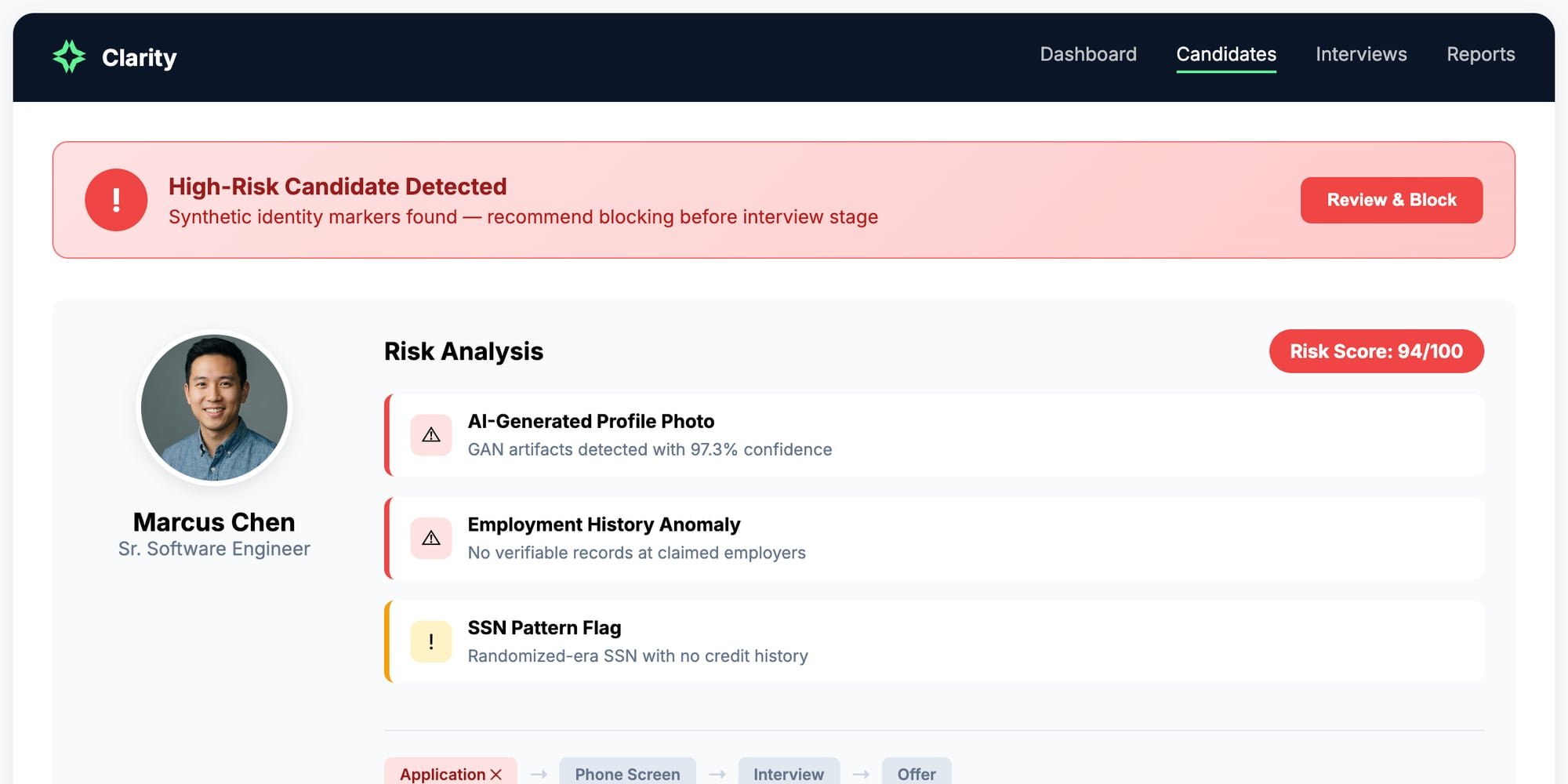 Pre-Interview Detection