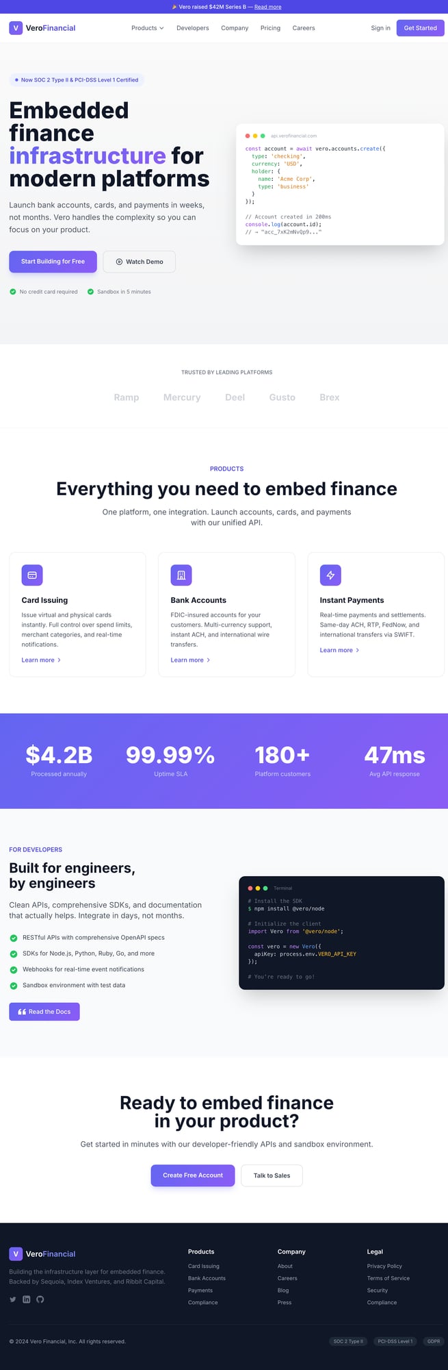 Vero Financial Website